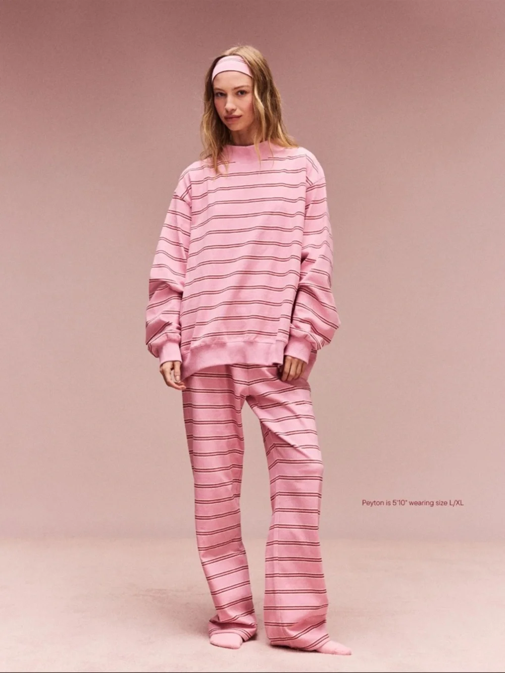 Parke Striped Mockneck Pullover in Sweetheart Stripe L/XL - Picture 1 of 6